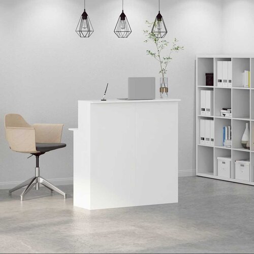  Recepcijski stol Bijeli 100x50x103,5 cm Inženirsko drvo Slike
