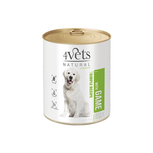  4Vets Natural Complete Dog Divljač 800g Cene
