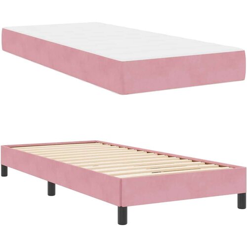 Box spring krevet Ružičasta 100 x 220 cm tkanina Slike