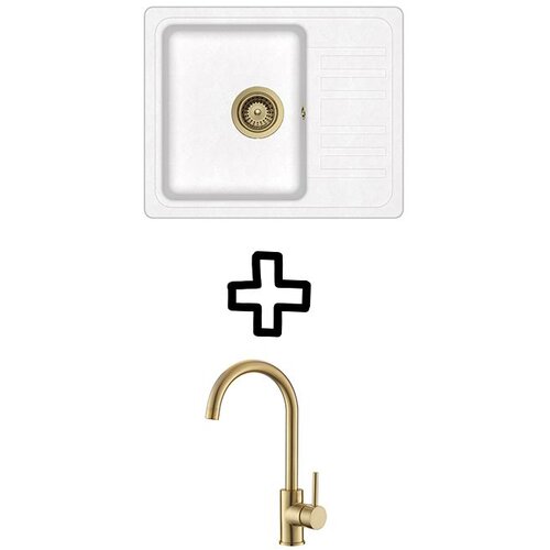 Aquasanita Set Notus SQ102AW + Vida PVD Alba/Zlato Slike