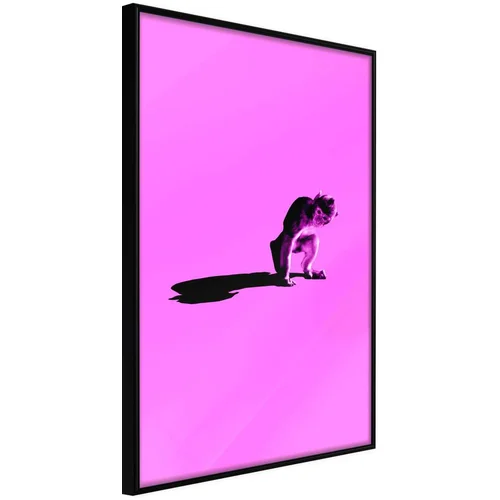  Poster - Monkey on Pink Background 40x60