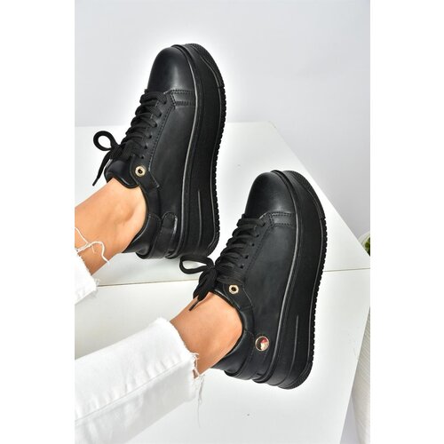 Fox Shoes Black Thick Soled Casual Sneakers. Slike