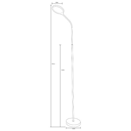 Zuma line SM-609-BL- LED prigu&amp;scaron;iva stojeća lampa LED/10W/230V crna Slike