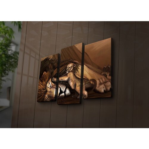 Wallity Set slika sa LED osvetljenjem 3PATİACT-30, 3 Dela Cene