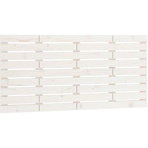 vidaXL Stensko posteljno vzglavje belo 156x3x63 cm trdna borovina, (20739093) Cene