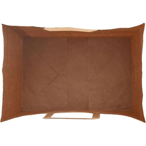  Papirnate vrećice 250 kom s ručkama smeđe 32x22x28 cm Slike