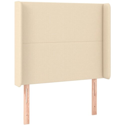 Maison Chic vzglavna omarica - nočna omarica - posteljna omarica z u&amp;scaron;esi krem 83x16x118/128 cm blago, (21708895) Slike