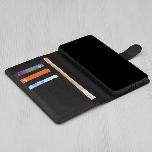 Techsuit Leather Folio preklopna maska za Honor 400 Lite &amp;ndash; crna Slike