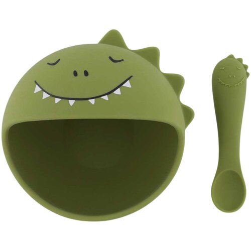 Trixie jedilni set iz silikona first baby meal mr. dino Cene