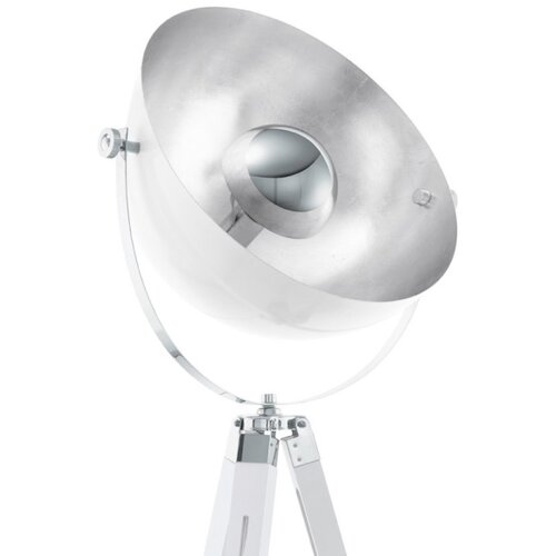 Eglo podna lampa Covaleda 49877, 1x E27, visina 164 cm, bijela, krom i srebrna Slike