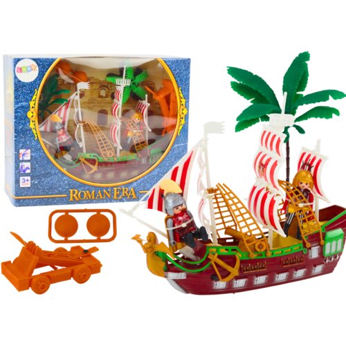 Lean_Toys Rimska ladja Rimljani Luči Zvoki Katapult Palme Cene