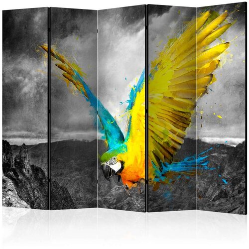  Paravan u 5 dijelova - Exotic parrot II [Room Dividers] 225x172 Slike