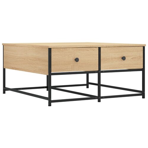 Maison Chic Klubska mizica - kavna mizica - Nizka mizica sonoma hrast 80x80x40 cm konstruiran les, (21752951) Cene