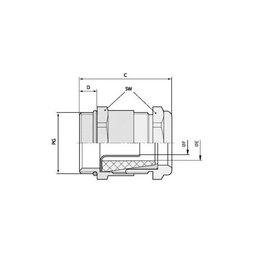  Kabelska uvodnica PG9 mesing prirodne boje LappKabel SKINDICHT SHVE PG 9/9/6/3,6 25 kom. Slike