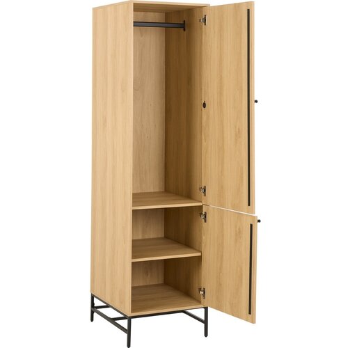 Actona garderobna omara v hrastovem dekorju v naravni barvi 51x200x60 cm albany &amp;ndash; Slike