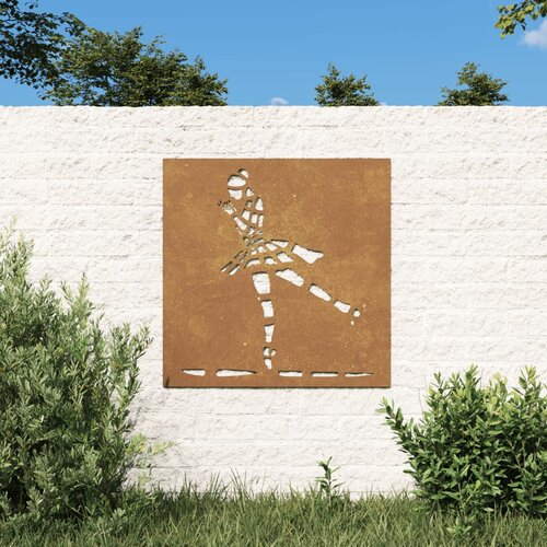  Vrtni zidni ukras 55 x 55 cm čelik COR-TEN s uzorkom balerine Cene