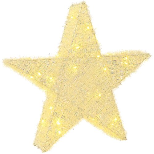  3D božićna zvijezda 50 LED lampica Topla bijela Slike