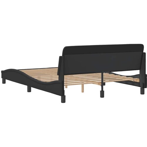  Okvir za krevet Dover crni 140x190 cm od umjetne kože Slike