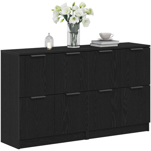  Kreveta 2 pcs Crni hrast 60 x 30 x 70 cm Konstruirano drvo Slike