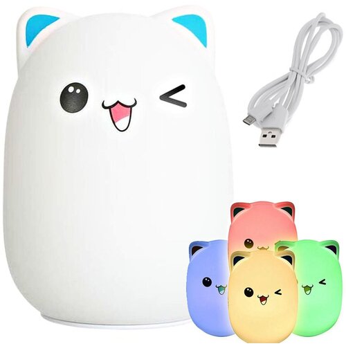  RGB akumulatorska mehka otroška lučka touch 1200mAh USB mačka Cene