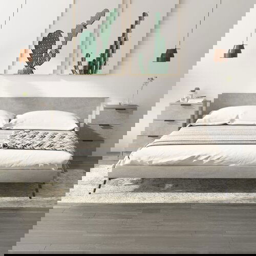VidaXL noćni ormarići 2 kom siva boja betona 40x36x65 cm Slike