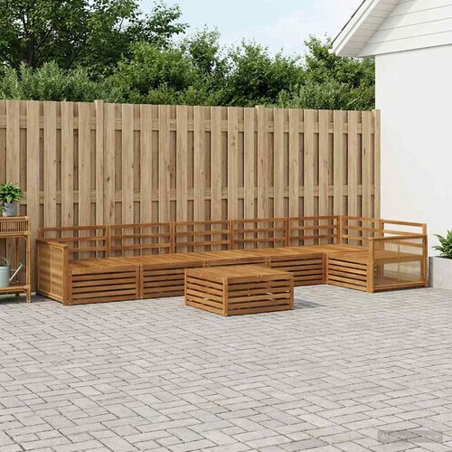  Set vanjskih sofa 7 kom. Prirodna Čvrsto drvo akacije Cijene