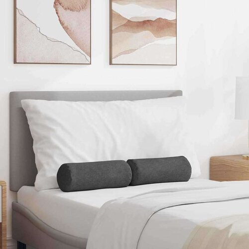vidaXL valjkasti jastučići 2 pcs tamno siva Ø 15 x 40 cm Cene