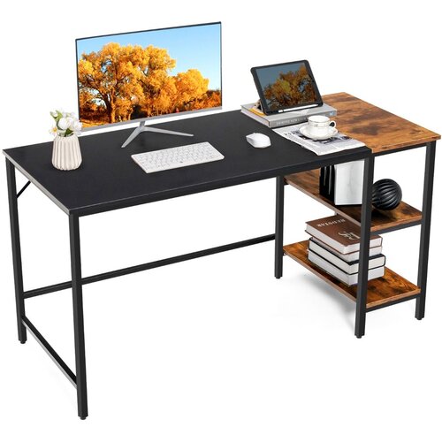 Costway Industrijska računalniška miza z regalom 140 x 60 x 74 cm, (5000006981) Cene