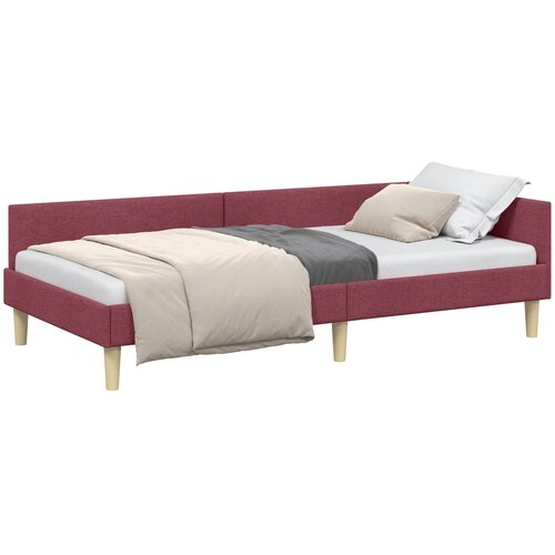  Kutni okvir kreveta Vinska crvena 80 x 200 cm tkanina Slike