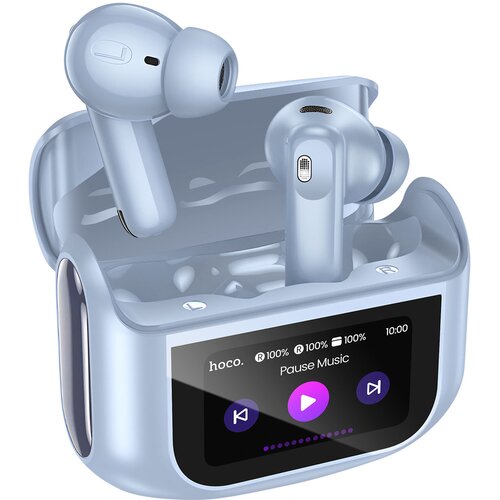 Hoco Hoko, Brezžične slu&scaron;alke Bluetooth 5.4 ANC / ENC, polnilna torbica z LED zaslonom na dotik, Modra, (5000228802) Cene