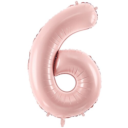 PARTY DECO folija balon številka ''6'', 72cm, svetlo roza Cene