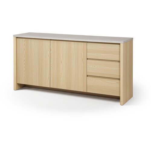 Marckeric Bela/v svetli naravni barvi komoda v hrastovem dekorju 163x80x45 cm Dore &amp;ndash; Slike