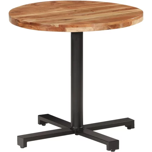 vidaXL bistro stol okrugli Ø 80 x 75 cm od masivnog bagremovog drva