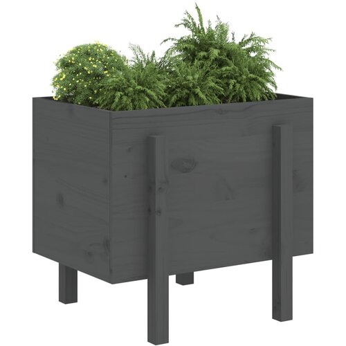  Vrtna sadilica siva 62 x 50 x 57 cm od masivne borovine Slike