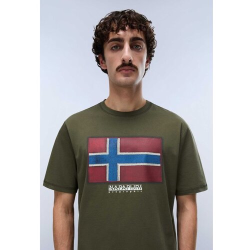 Napapijri S-flag tiki ss olive night g1f Cene