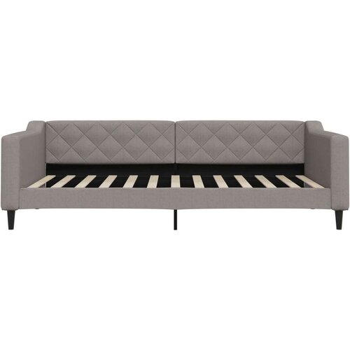  Dnevni krevet smeđesivi 100 x 200 cm od tkanine Slike
