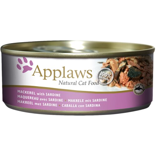 Applaws Varčno pakiranje v bujonu 24 x 156 g - Sku&amp;scaron;a &amp;amp; sardine Slike