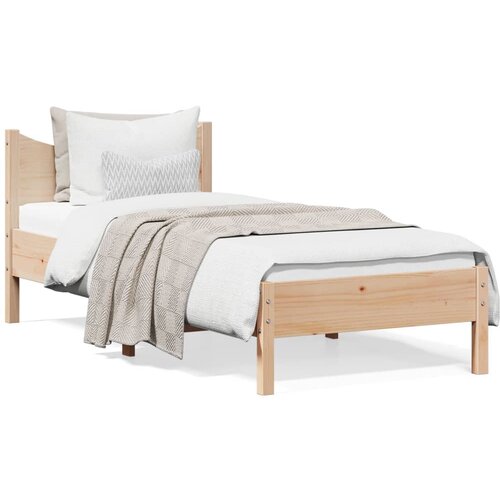 VidaXL Posteljni okvir 90x190 cm trdna borovina Slike