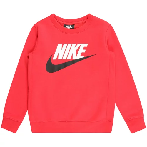 Nike Sportswear Sweater majica neonsko crvena / crna / bijela