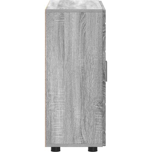 VidaXL Strani &amp;scaron;al Siva sonoma 55.5 x 29 x 100 cm Konstruiran les Slike