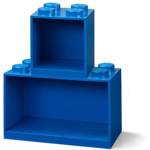Lego Komplet 2 otroških modrih stenskih polic LEGO® Brick Cene
