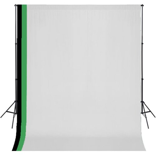 vidaXL komplet za fotografski studio 3 ozadja iz bombaža in okvir 3x3m Cene