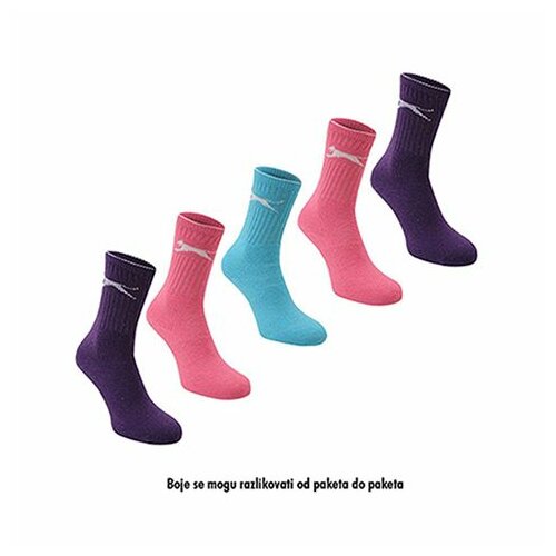 Slazenger ženske čarape 5PK CREW SOCK00 BRIGHT ASST LADIES 4-8 413026-99-050 Slike