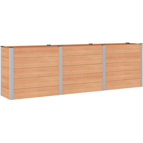 vidaXL Povišena gredica - Vrtna gredica Smeđa 300 x 50 x 91 cm WPC i aluminij - 300 x 50 x 91 cm Smeđa Cene