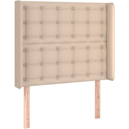  Uzglavlje boja cappuccina 83x16x118/128 cm od umjetne kože Slike