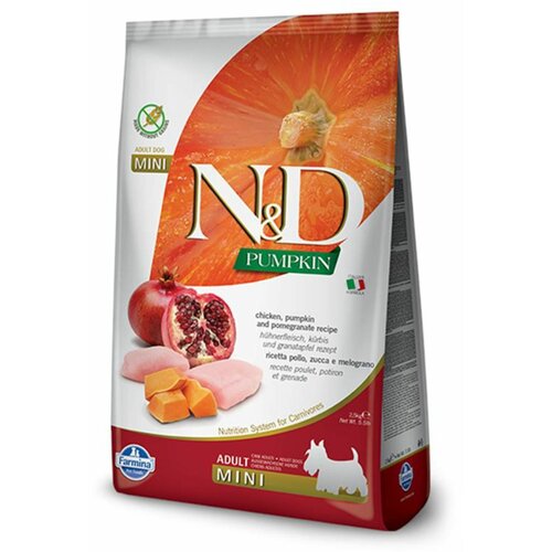 N&d pumpkin chicken&pomegranate mini adult 800g Slike