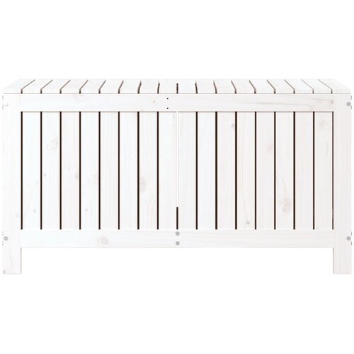  Vrtna kutija za pohranu bijela 115x49x60 cm od masivne borovine Slike