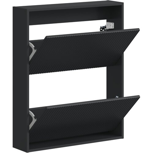  Ormar za cipele na zidu ARNHEM 71 x 17 x 86 cm Crna Slike