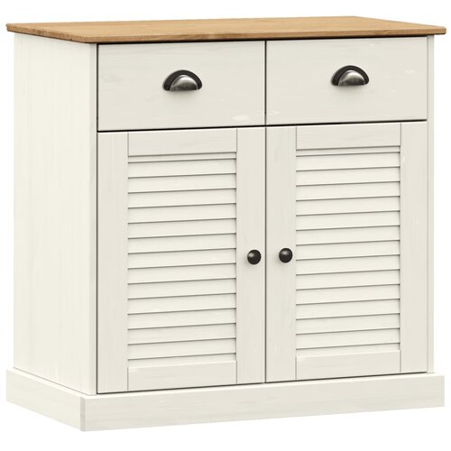  Komoda s ladicama VIGO 78x40x75 cm bijela od masivne borovine Slike