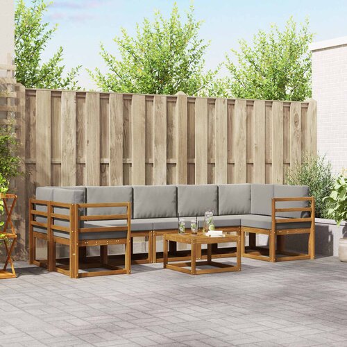  Set vanjskih sofa 8 kom. Prirodna i svijetlo siva Cene
